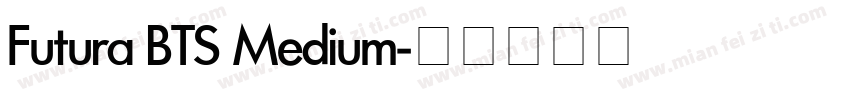 Futura BTS Medium字体转换